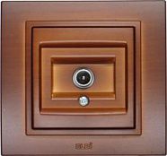 ABB Zena без рамки вишня розетка TV прох. арт. 609-012800-272