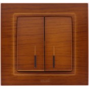 ABB Zena без рамки вишня выкл 2кл подсв. арт. 609-012800-203