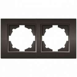 ABB Zena дымчатый рамка 2 постовая арт. 500-011100-226