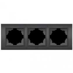 ABB Zena дымчатый рамка 3 постовая арт. 500-011100-227