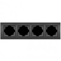 ABB Zena дымчатый рамка 4 постовая арт. 500-011100-228