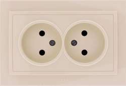 ABB Zena крем. розетка 2-ая б/з арт. 500-010300-908