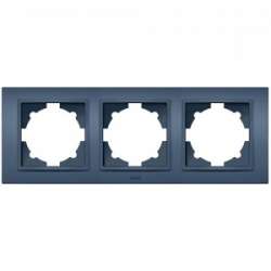 ABB Zena синяя рамка 3 постовая арт. 500-012110-227