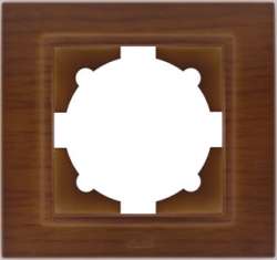 ABB Zena темн. орех рамка 1 постовая арт. 608-012900-271