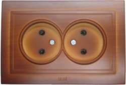 ABB Zena вишня розетка 2-ая б/з арт. 500-012800-908