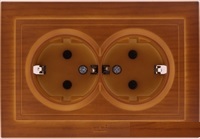 ABB Zena вишня розетка 2-ая с/з арт. 500-012800-907