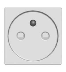 ABB Zenit Розетка французского стандарта с центральным контактом заземления, со шторками, 16А/ 250 В, антрацит арт. N2287 AN