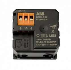 ABB Zenit Шампань Механизм электронного поворотного светорегулятора для регулируемых LEDi ламп, 2-100 Вт, 2-модульный арт. N2260.3 CV