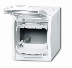 ABB ocean Корпус IP44 для комм. разъёмов и суппортов DCS от 1850 EB до 1876 EB, с полем для надписи, альпийский белый арт. 1724-0-4264