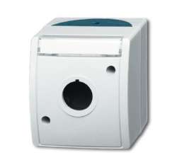 ABB ocean Корпус для командно-сигнальных приборов D=22.5 мм, с полем для надписи, серый/сине-зелёный арт. 1724-0-2752