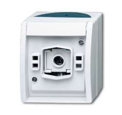 ABB ocean Корпус светового сигнала для ламп с цоколем Е-10, для открытой установки, IP44, серый/сине-зелёный арт. 1582-0-0305