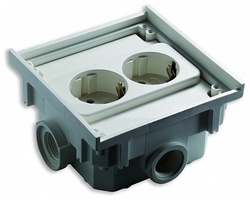 ABL Двойная розетка термопласт, 4 кабельных ввода с резьбой, ABL арт. 1632602