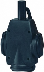 ABL Тройник резиновый 16A, 2P+E, 250V, (черный), для кабеля сечением 1,5 мм2 арт. 1473190