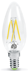 ASD Premium Лампа LED свеча 5.0Вт 160-260В Е14 3000К 450Лм прозрачная арт. 4690612003252
