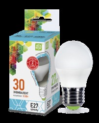 ASD Standard Лампа LED шар 3.5Вт 160-260В Е27 4000К 320Лм арт. 4690612002040