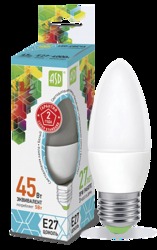 ASD Standard Лампа LED свеча 5Вт 160-260В Е27 4000К 450Лм арт. 4690612003917