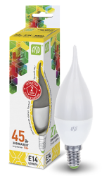 ASD Standard Лампа LED свеча на ветру 5Вт 160-260В Е14 3000К 450Лм арт. 4690612004518