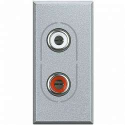 BT Axolute Алюминий Аудио разъем RCAx2 (Тюльпан) арт. HC4281