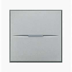 BT Axolute Алюминий Axial Выключатель кнопочный 10А, 1Р (NС), 250 В~, 2 мод арт. HC4034/2