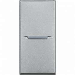 BT Axolute Алюминий Axial Выключатель кнопочный 10А (2 NO контакта), 1 мод, с независ. контактами арт. HC4044