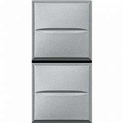 BT Axolute Алюминий Axial Выключатель кнопочный 10А (2 NO контакта), 1 мод арт. HC4036