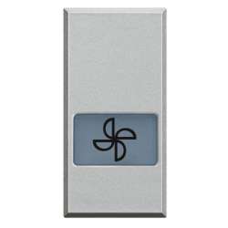 BT Axolute Алюминий Клавиша с подсвеч-ым символом вентилятор для выкл-ей в дизайне AXIAL, 1 мод арт. HC4921LE