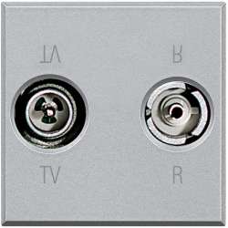 BT Axolute Алюминий Розетка ТV-RD оконечная 2 мод арт. HC4211D