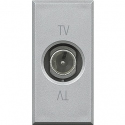 BT Axolute Алюминий Розетка TV проходная папа с возможностью обратной связи 1 мод арт. HC4202P