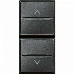 BT Axolute Антрацит Переключатель 2-х кнопочный 16А 1Р (1-0-2) арт. HS4027