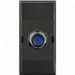 BT Axolute Антрацит Розетка ТV тип F, сопротивление 75 Ом, резьбовое соединение, 1 мод арт. HS4269F