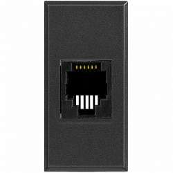 BT Axolute Антрацит Розетка компьютер RJ45 6 кат. UTP 1 мод 110 IDC арт. HS4262C6