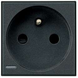 BT Axolute Антрацит Розетка с/з с защитными шторками,10/16 А 250 В,французский стандарт арт. HS4142
