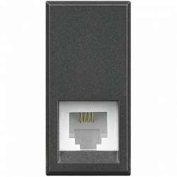 BT Axolute Антрацит Розетка телефон RJ11 3 кат. 1 мод арт. HS4258/11N