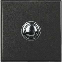 BT Axolute Антрацит Style Выключатель кнопочный 10А (1NO контакт), 2 мод арт. HY4005/2