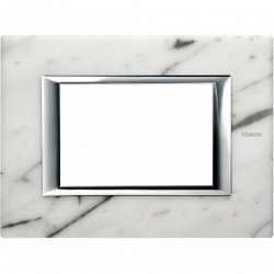 BT Axolute Белый мрамор Каррара Рамка 3 мод прямоугольная арт. HA4803RMC