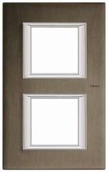 BT Axolute Бронза Рамка 2+2 мод прямоугольная (надпись вертикально) арт. HA4802/2BR