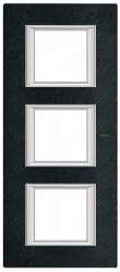BT Axolute Черный мрамор Ардезия Рамка 2+2+2 мод прямоугольная (надпись вертикально) арт. HA4802/3RLV