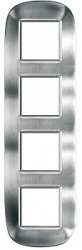 BT Axolute Фактурная сталь Рамка 2+2+2+2 мод эллипс арт. HB4802/4ACS