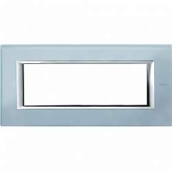BT Axolute Голубое стекло Рамка 6 модулей прямоугольная арт. HA4806VZS