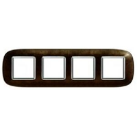 BT Axolute Кожа Кофе Рамка 2+2+2+2 мод эллипс арт. HB4802/4SLS