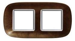 BT Axolute Кожа Кофе Рамка 2+2 мод эллипс арт. HB4802/2SLS