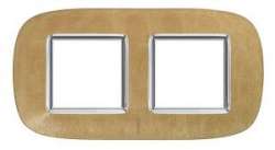 BT Axolute Кожа Песок Рамка 2+2 мод эллипс арт. HB4802/2SLC