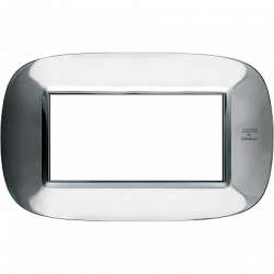 BT Axolute Ледяная сталь Alessi Рамка 4 мод эллипс арт. HB4804AXL