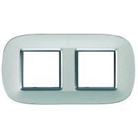 BT Axolute Матовое серебро Рамка 2 мод эллипс арт. HB4802SA