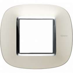 BT Axolute Матовое серебро Рамка 2 мод эллипс арт. HB4802SAN