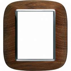 BT Axolute Орех Рамка 3+3 мод эллипс арт. HB4826LNC