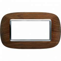 BT Axolute Орех Рамка 4 мод эллипс арт. HB4804LNC
