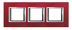 BT Axolute Рубин Рамка 2+2+2 мод прямоугольная (надпись горизонтально) арт. HA4802M3HRC