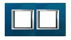 BT Axolute Сапфир Рамка 2+2 мод прямоугольная (надпись горизонтально) арт. HA4802M2HBM