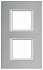 BT Axolute Темное Серебро Рамка 2+2 мод прямоугольная (надпись вертикально) арт. HA4802/2AZ